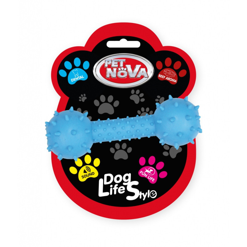 PET NOVA DOG-LIFE-STYLE-Dumbbell-with-bell-14cm Faunelia