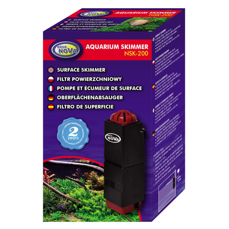 Aqua-Nova SKIMMER POUR ACQUARIUM - 200L/H Faunelia