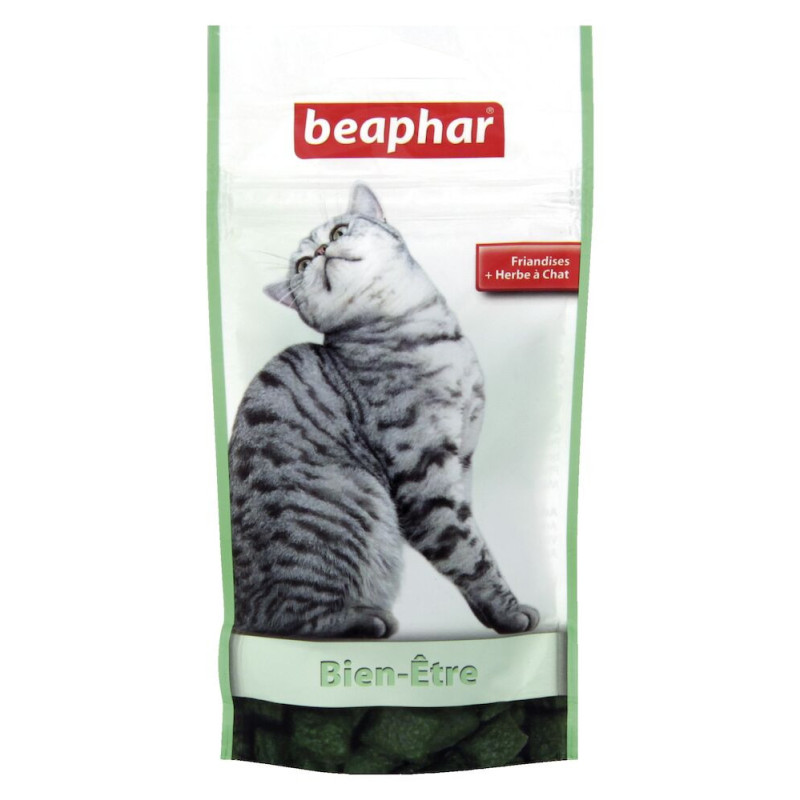 Beaphar Friandises pour chat - Bien-être, à l’herbe à chat Faunelia