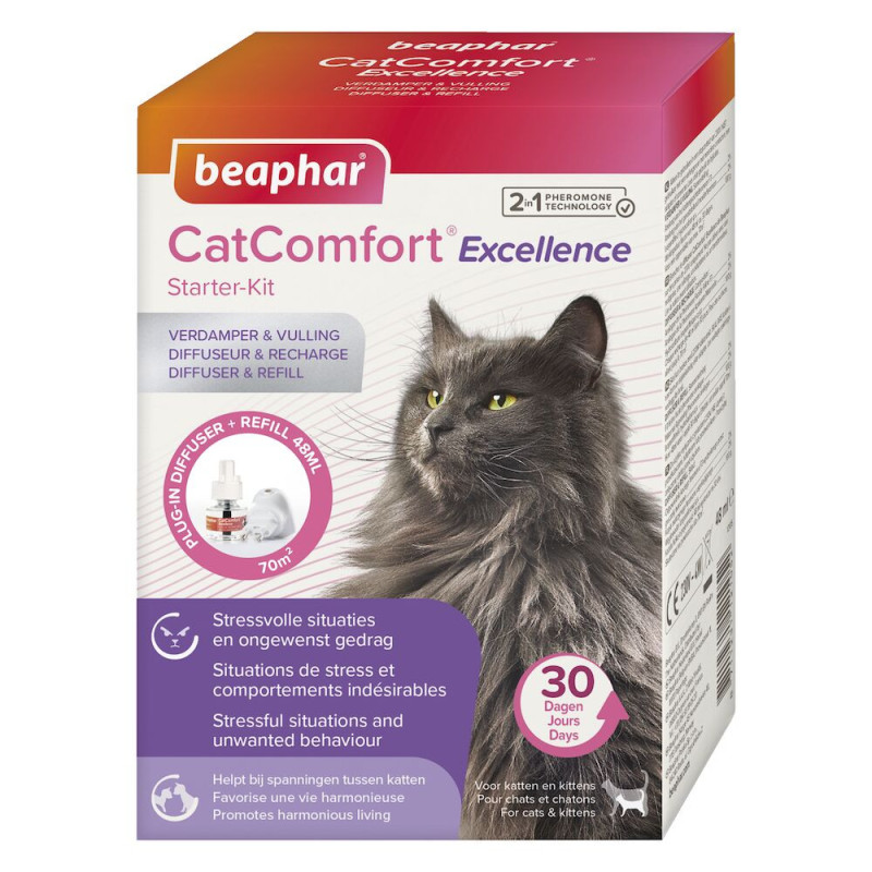 Beaphar CatComfort Excellence - Diffuseur et recharge aux 2 phéromones Faunelia