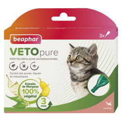 Beaphar VETOpure, Pipettes répulsives antiparasitaires, pour chaton Faunelia