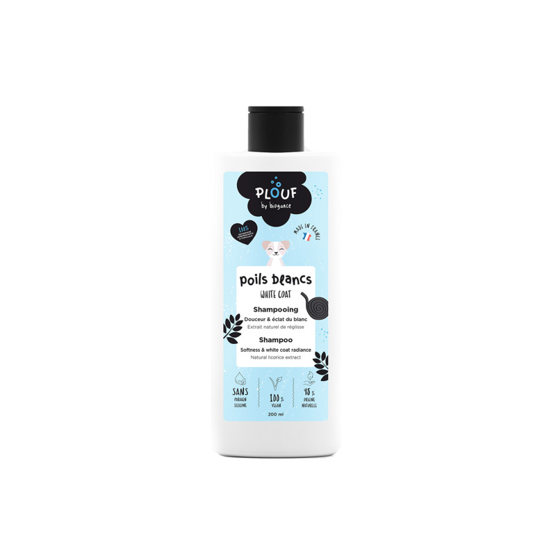 Biogance PLOUF - Shampooing pour chien "Poils blancs" Faunelia