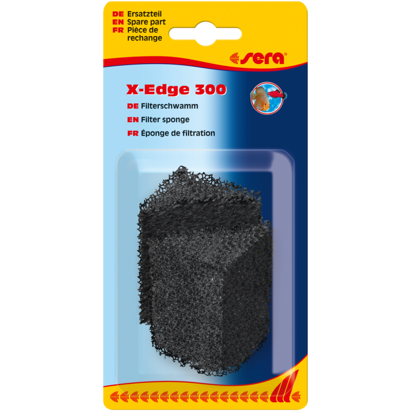 SERA ERS X-Edge - Éponge de filtration - Noir - 2pcs Faunelia