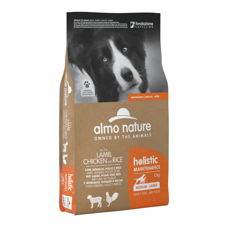 Almo nature Holistic - Croquettes - Chien, Adult - Medium/Large - Agneau & Poulet Faunelia